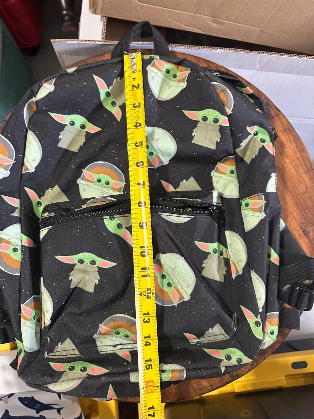 Star Wars Grogu Black and Green Kids Backpack